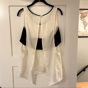 Cutout silky blouse